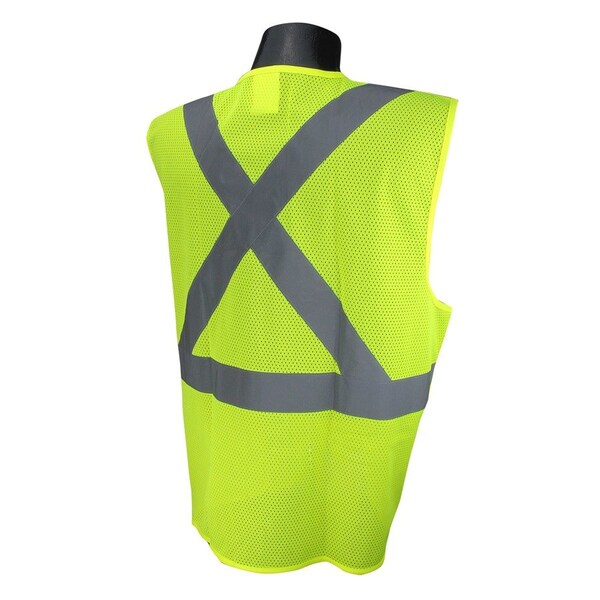 Radians Sv4X Economy Mesh X-Back Type R Class 2 Breakaway Safety Vest, 2Xl - SV4X-2VGM-2X