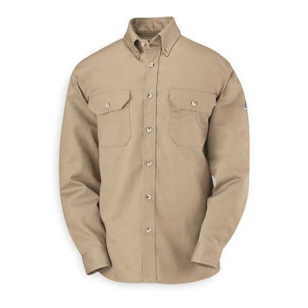 Bulwark Men's Flame-Resistant Collared Shirt, 8.6 cal/sq cm, M, ComforTouch(R) - SLU2KH RG M