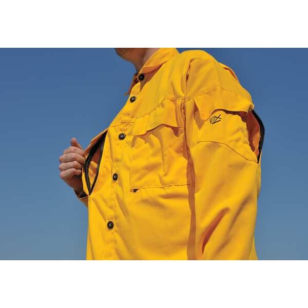 Coaxsher Fire Shirt, TECASAFE(TM) PLUS 700, Velcro Closure, 4 Pocket(s), L - FC100-L