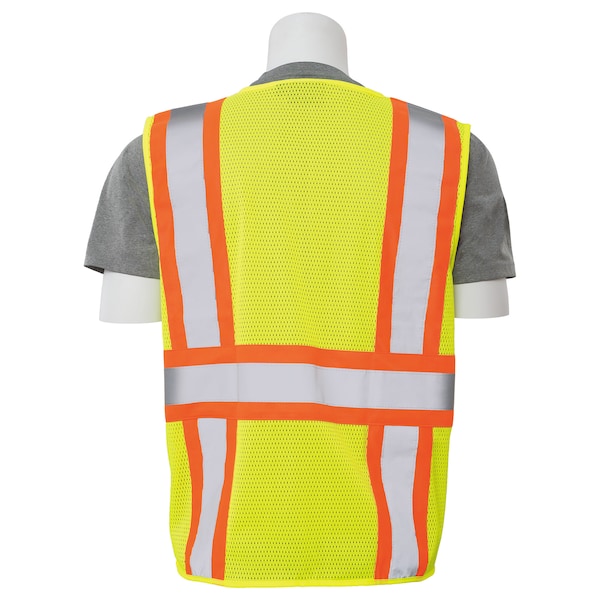 Deltaplus Vest, Hi-Viz, Lime, Contrasting Trim, XL, Size: Xl - 14607