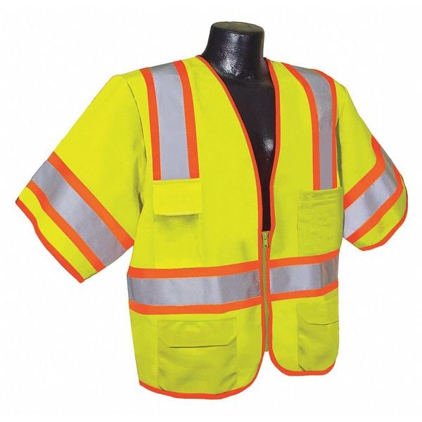 Condor High Visibility Vest, Yellow/Green, 2XL - 53YP46