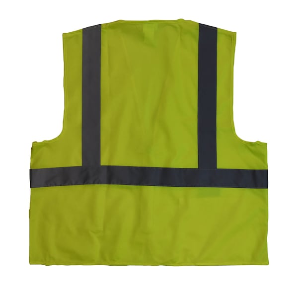 Radians Hi-Vis Economy Safety Vest M Class 2 U-Block Back, , Zipper Closure - SV2ZGSM