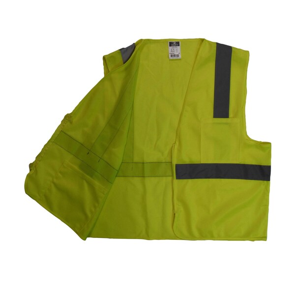 Radians Hi-Vis Economy Safety Vest M Class 2 U-Block Back, , Zipper Closure - SV2ZGSM