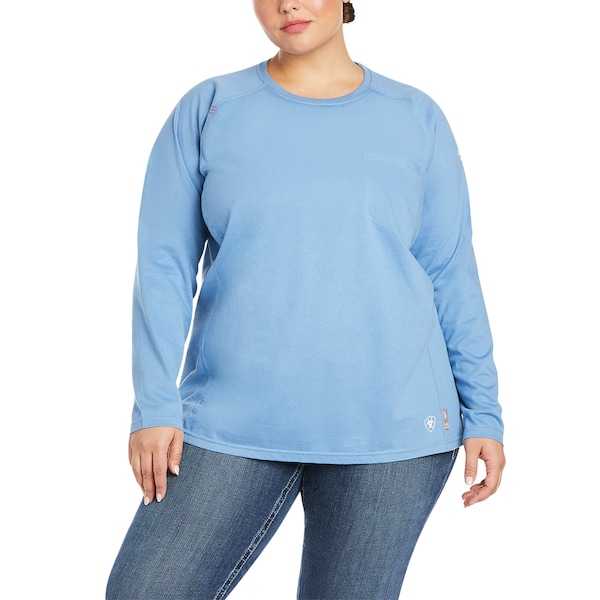 Ariat Women's FR Crew Longsleeve Tee, 8.7 cal/sq cm, M, Cotton - 10031021