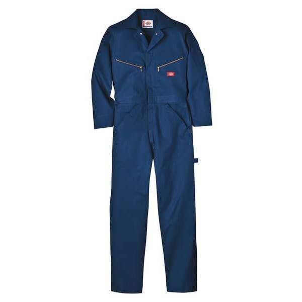 Dickies 4877 Long Sleeve Coveralls, Cotton, 8.75 oz Fabric Weight, 31 in Inseam, Navy, S - 4877DN RG S