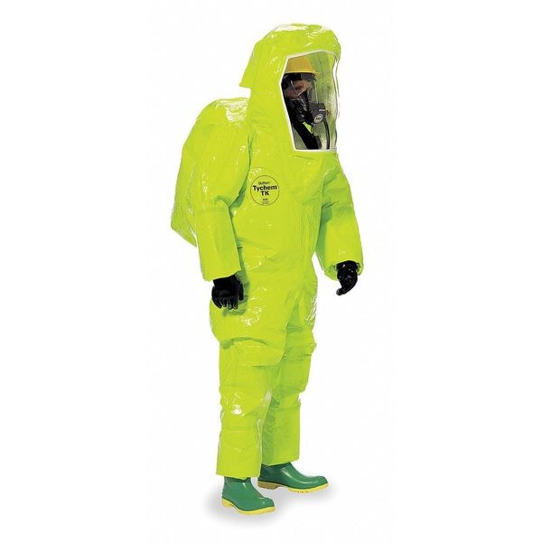 Dupont Encapsulated Suit, 2XL, Tychem(R) 10000, Hook-and-Loop, Attached Glove Cuff, Taped Seam - TK554TLY2X000100