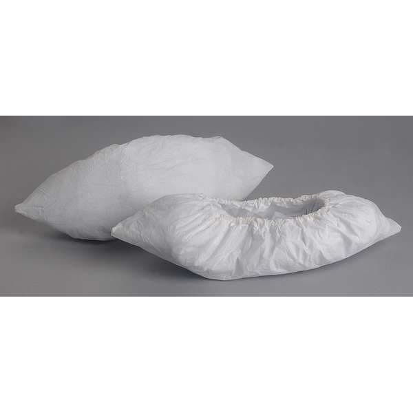 Alpha Pro Tech Disposable Shoe Covers, Polyethylene, White, Slip Resistant Sole: No , XL - SH-G1253-B