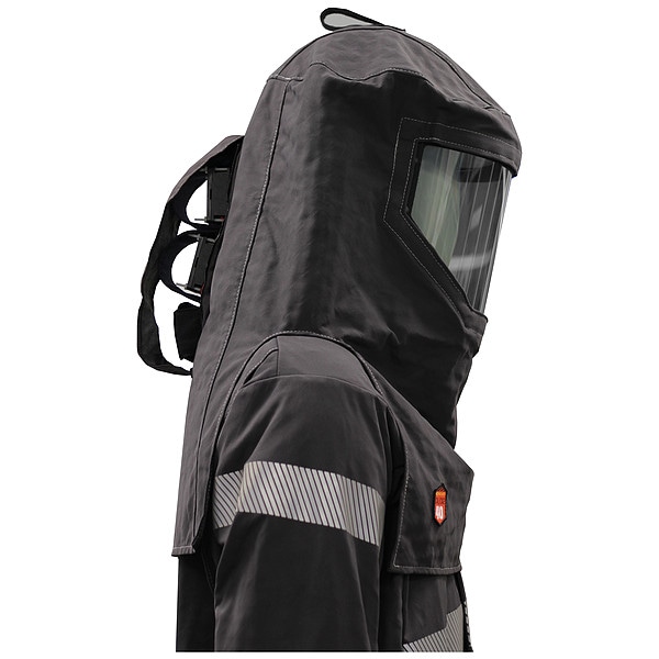 Mechanix Wear Arc Flash Lift Front Hood, 4 PPE CAT, 40 cal/sq cm, Polycarbonate Window, Charcoal Grey, Universal - SWH-40H-GPGY-FAN