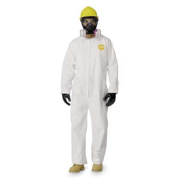 Dupont Disposable Coverall, Collared, XL, ProShield(R) 60, Zipper, Open Cuff, Open Ankle, Serged Seam - NG120SWHXL002500