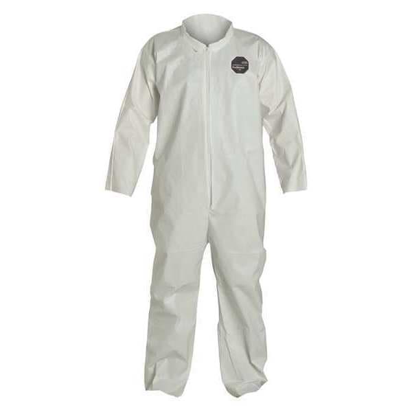 Dupont Disposable Coverall, Collared, XL, ProShield(R) 60, Zipper, Open Cuff, Open Ankle, Serged Seam - NG120SWHXL002500