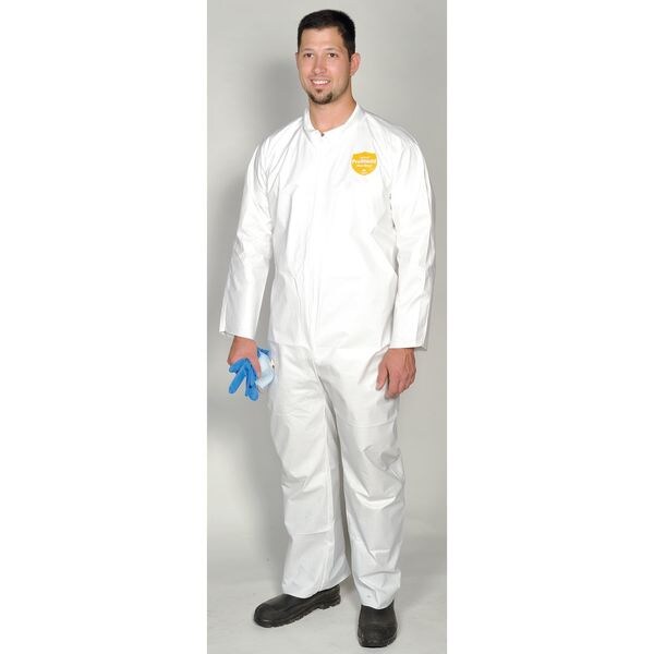 Dupont Disposable Coverall, Collared, XL, ProShield(R) 60, Zipper, Open Cuff, Open Ankle, Serged Seam - NG120SWHXL002500