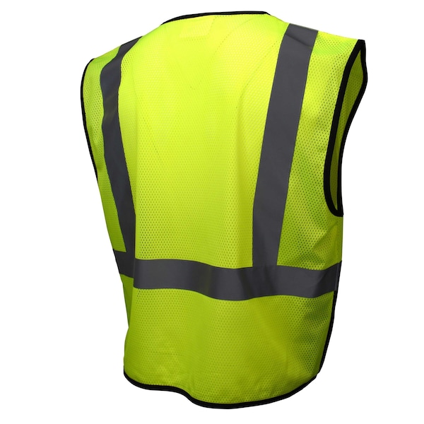 Radians Two-Tone Safety Vest L Class 2 , Zipper 2 Pockets, 1 Mic Tab - SV3B-2ZGM-L