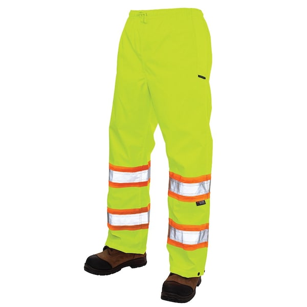 Tough Duck Hi-Vis Rain Pants, XL, Yellow/Green - S37411