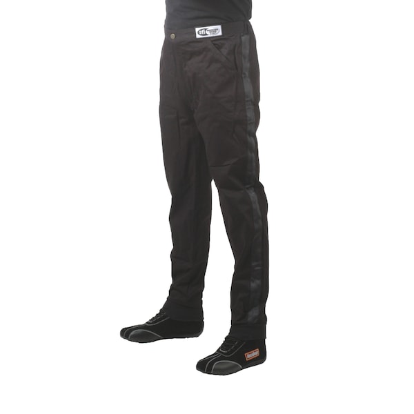 Racequip SINGLE LAYER RACING DRIVER FIRE SUIT PANTS; SFI 3.2A/ 1 ; BLACK X-LARG - 112006