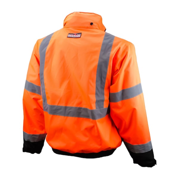 Radians Hi-Vis 3-in-1 Bomber Jacket, 100% Polyester Oxford, 300D, DWR Coated, Hi-Vis Orange / Black, 4XL - SJ210B-3ZOS-4X