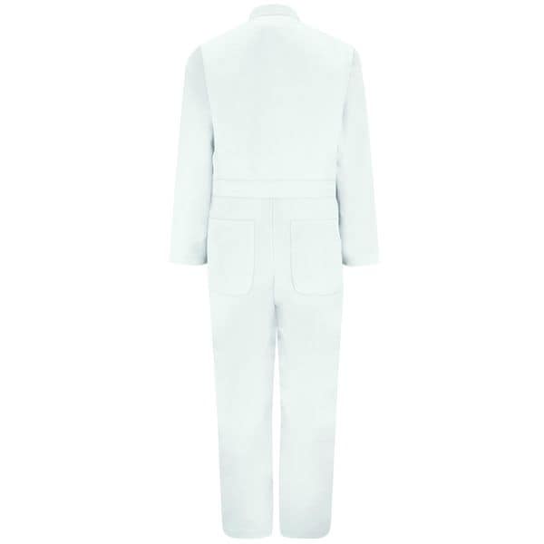 Red Kap Coverall, 35% Cotton, 65% Polyester, 7.25 oz Fabric Weight, 34 in Inseam, White, 50 Long - CT10WH LN 50