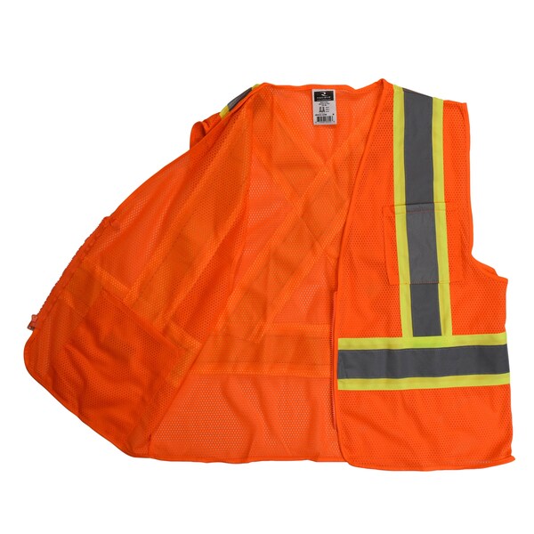 Radians Hi-Vis Econ TpR/Cl2 Msh XBk Vest/2Tn Trm-Org-2X - SV22X-2ZOM-2X