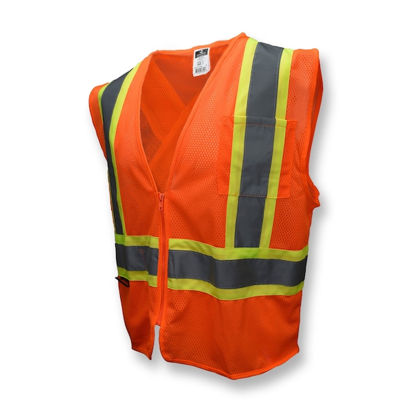 Radians Hi-Vis Econ TpR/Cl2 Msh XBk Vest/2Tn Trm-Org-2X - SV22X-2ZOM-2X