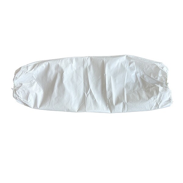 Condor Not Applicable Disposable Sleeve, 18 in Length, Not Applicable Thick, Serged Seam, White, 200 PK - 817JN6