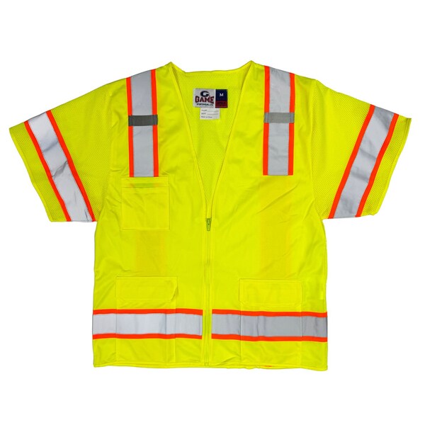 Game Workwear Hi-Vis Economy Vest 3XL Class 3 , Zipper Closure - I-678E