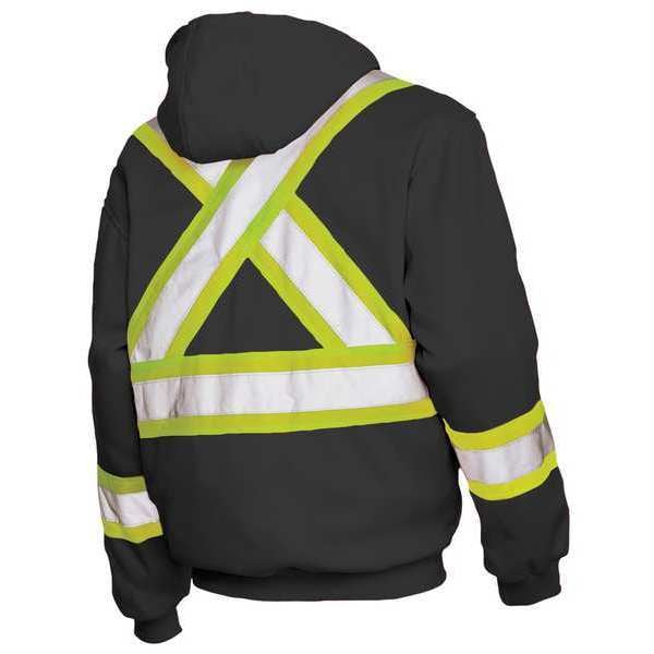 Tough Duck XL Hi-Vis Sweatshirt, Black - S49411