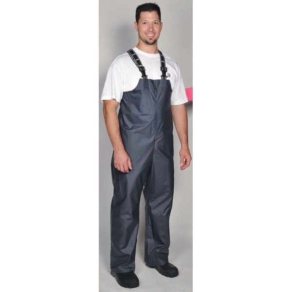 Helly Hansen Rain Bib Overall, Polyester, 35 in Inseam, 42 in to 44 in Waist, 35 mil Thickness, Green, 2XL - 70529_480-2XL