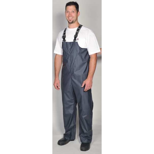 Helly Hansen Rain Bib Overall, Polyester, 35 in Inseam, 42 in to 44 in Waist, 35 mil Thickness, Green, 2XL - 70529_480-2XL