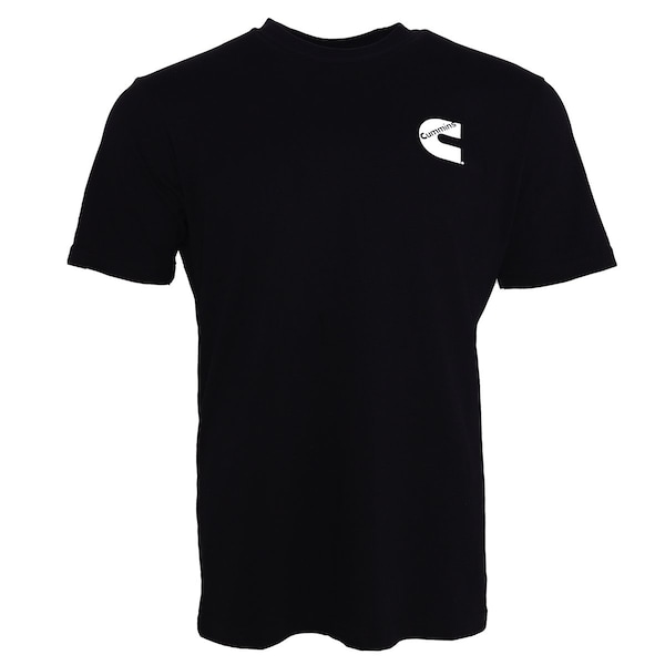 Cummins Unisex T-Shirt Short Sleeve Black Cotton Tagless Tee - XL - CMN4762