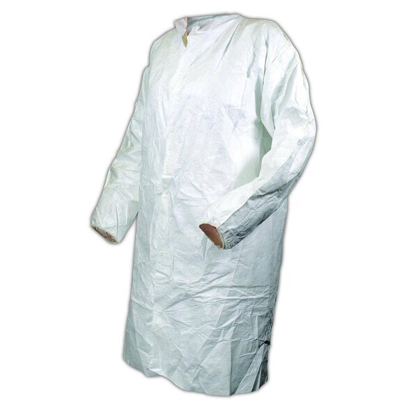 Magid Disposable Clothing, Tyvek, Snaps Closure, White - CC1114-L