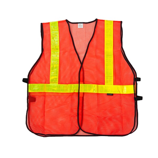 Safe Handler Lattice Reflective Safety Vests, Large, Orange(10-Pack) - BLSH-ES-L-SV2O-10