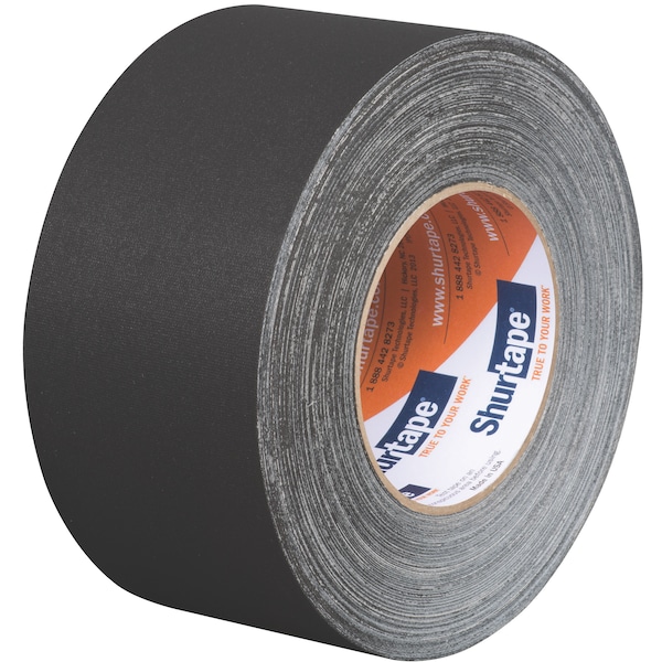 Cinta de tela Shurtape, negra, resistencia media, 72mmx55m, paquete de 16 - P-691