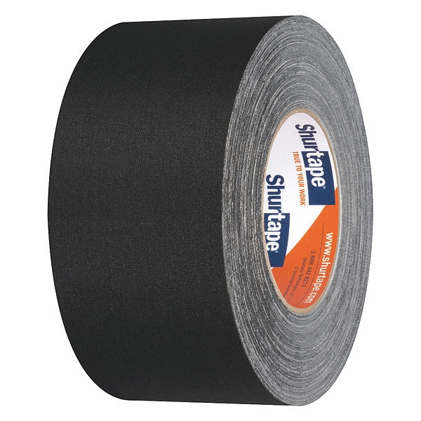 Cinta de tela Shurtape, negra, resistencia media, 72mmx55m, paquete de 16 - P-691