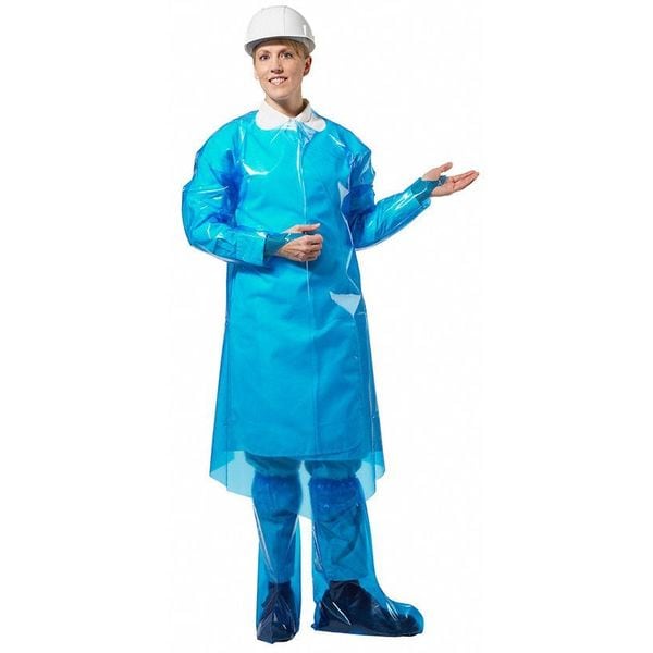 Polyco Gown, L, 50 In. L, 42 In. W, Thumb Loop, PK50 - 42500