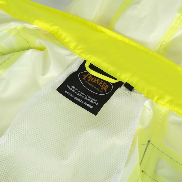 Pioneer Oxford PVC Hi Viz Rain Suit, Green, Medium, 150 Denier Oxford Polyester with PU Backing, M - V1080360U-M