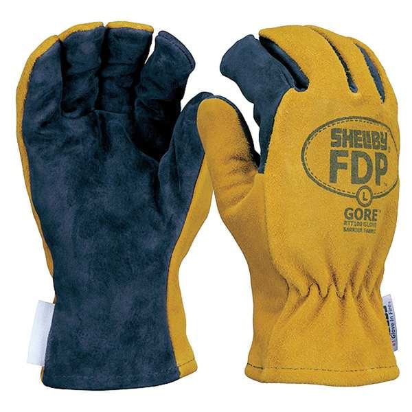 Shelby Firefighters Gloves, M, Pigskin Lthr, PR - 5226M