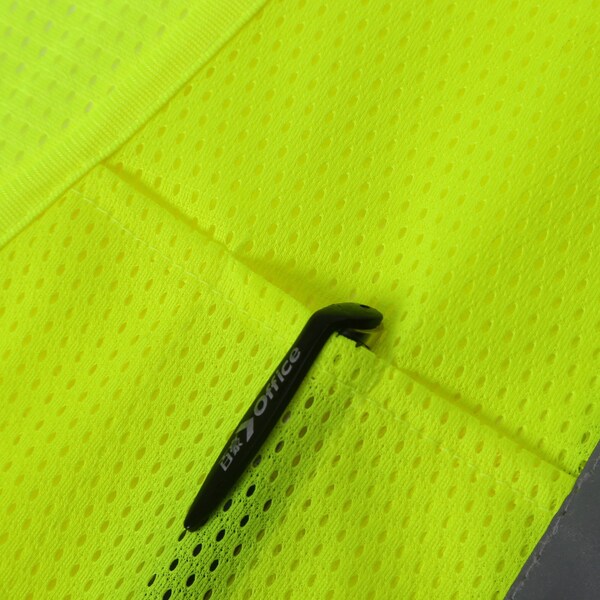 2W International Hi-Vis Economy Safety Vest L Class 2 U Back, , Zipper 4 Pockets - A520C-2 L