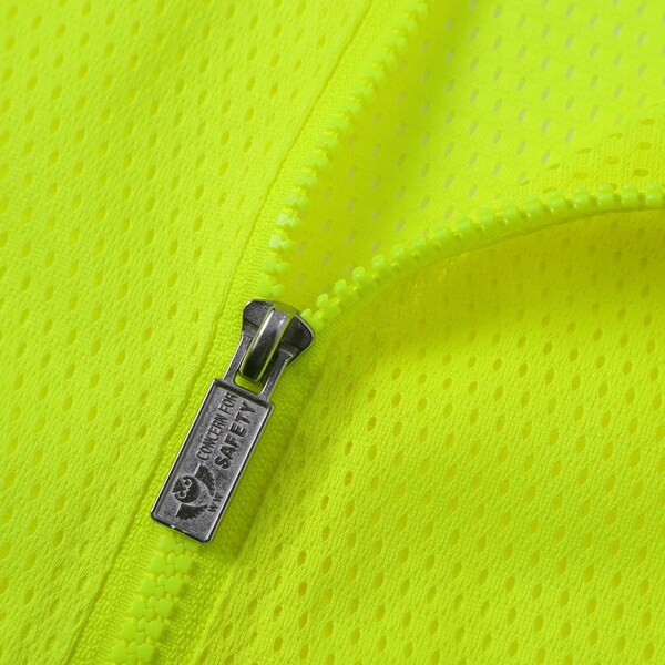 2W International Hi-Vis Economy Safety Vest L Class 2 U Back, , Zipper 4 Pockets - A520C-2 L
