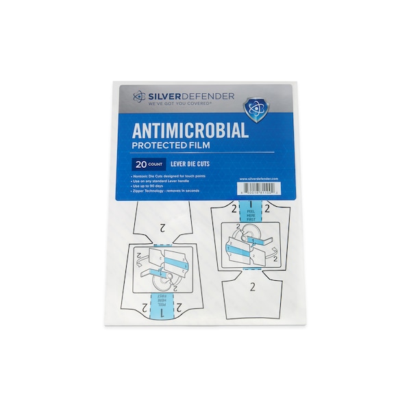 Película auto-limpiante antimicrobiana Silver Defender (Corte para manijas de palanca) - DC-002-LV-5