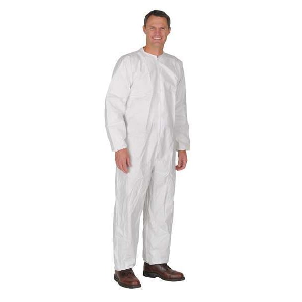 International Enviroguard Disposable Coverall, Collared, XL, Non-Woven Laminate, Zipper, Elastic Cuff, Elastic Ankle, 25 PK - CE11013CIS-XL