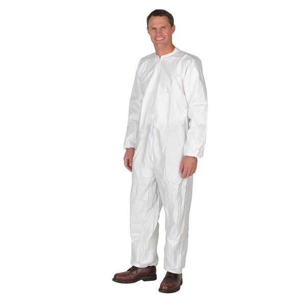 International Enviroguard Disposable Coverall, Collared, XL, Non-Woven Laminate, Zipper, Elastic Cuff, Elastic Ankle, 25 PK - CE11013CIS-XL