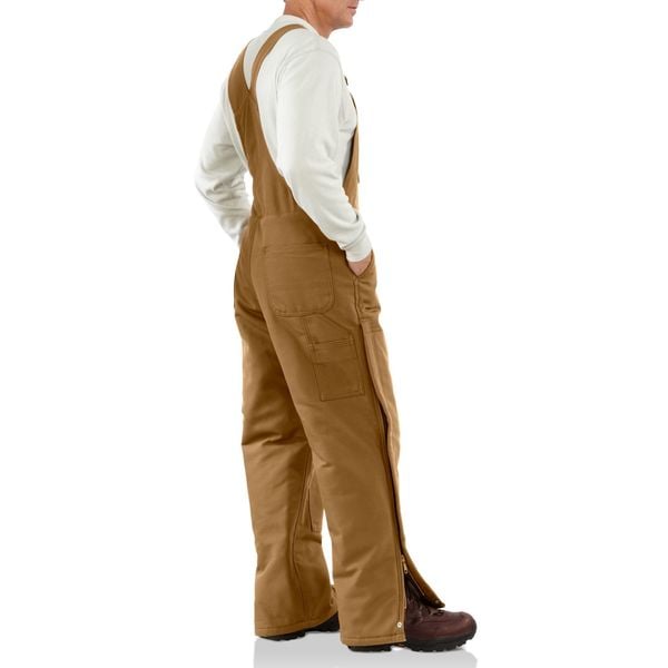 Carhartt Bib Overalls, 54 cal/sq cm ATPV, 34 in Inseam, 100% Cotton, Snap - 101626-211 34 34