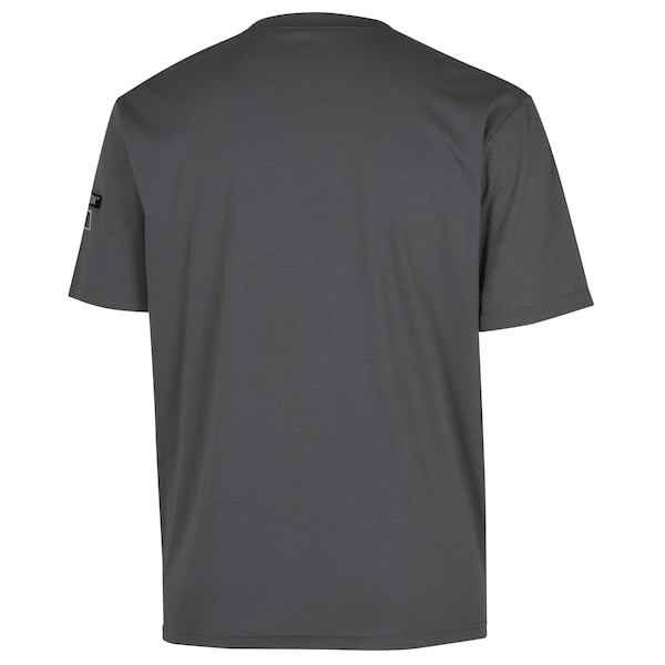 Oberon 100% FR/Arc-Rated 7 oz Cotton Interlock Safety Shirt, Short Sleeves, Grey, 2XL - ZFI104-2XL