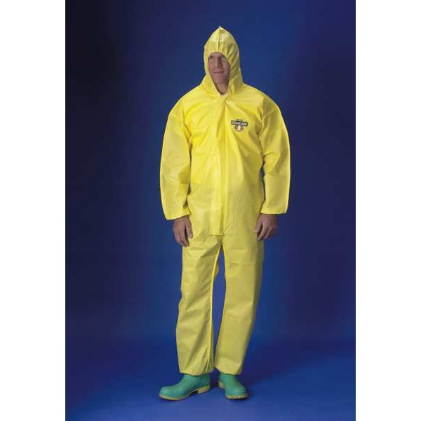Lakeland Disposable Coverall, Hooded, 2XL, Non-Woven Laminate Polyethylene/Polypropylene, Zipper, Bound Seam - PBLC55428-2X