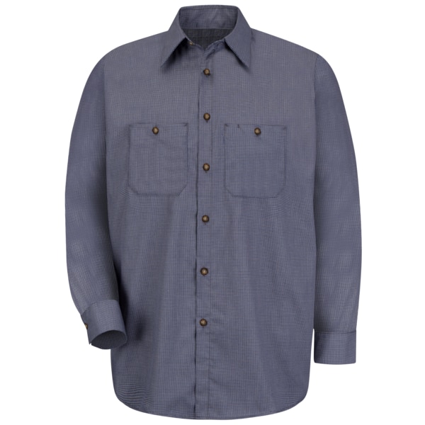 Red Kap Men's Long Sleeve Uniform Shirt, 65% Polyester/35% Cotton, Buttons Closure, 2 Pocket(s), 2XL - SP10EX LN XXL