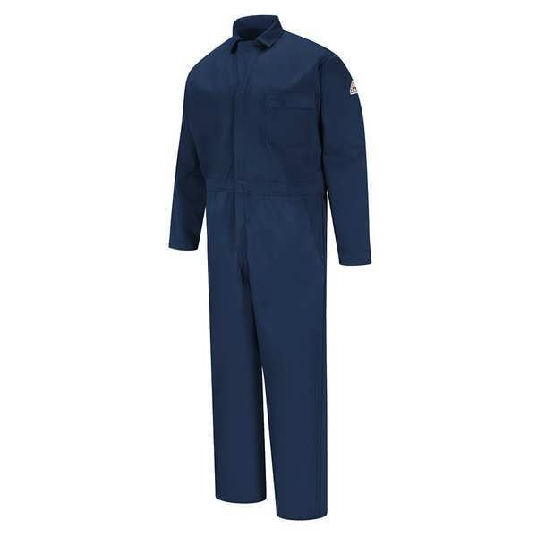 Bulwark Coverall, 11 cal/sq cm ATPV, 2XL, 32 1/2 in Inseam, 100% Cotton, Zipper - CEH2NV LN XXL