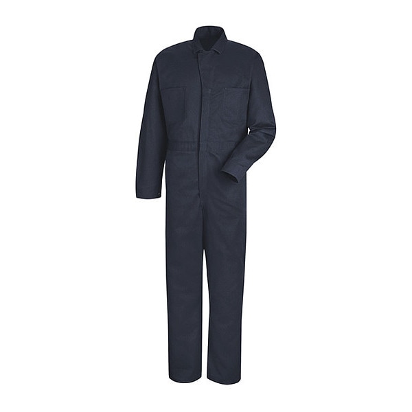 Red Kap CC14 Navy Cotton Coveralls, Cotton, 8.5 oz Fabric Weight, Navy, 2XL - CC14NV LN 54
