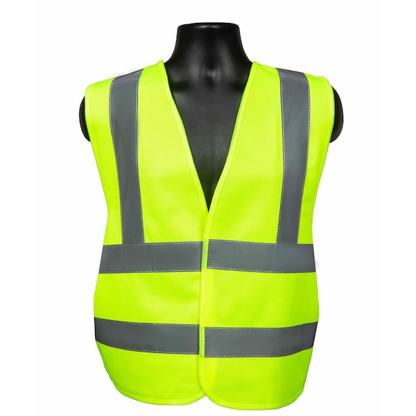 Dsv Standard Hi-Vis Safety Vest 2XL Class 2 , Zipper - 85113