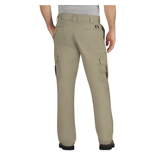 Dickies Men's Work Pants, L/XL, Tan, 65% Polyester/35% Cotton Twill - WP95DS 38 30