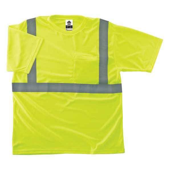Ergodyne 2XL Class 2 Economy T-Shirt, Lime - 8289