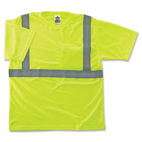 Ergodyne 2XL Class 2 Economy T-Shirt, Lime - 8289